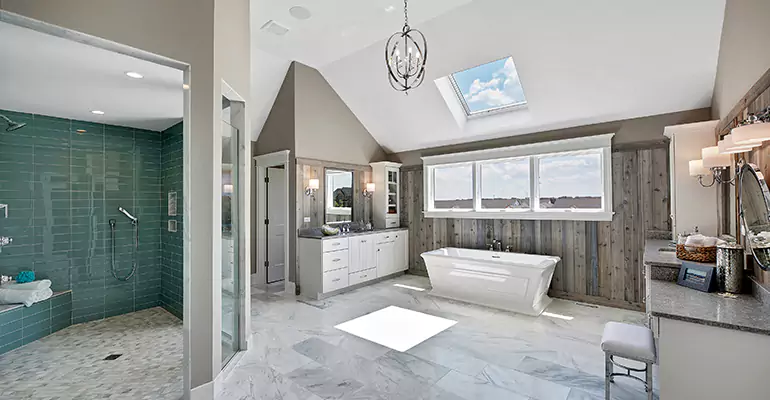 Guest Bathroom Flooring Remodel in Durham